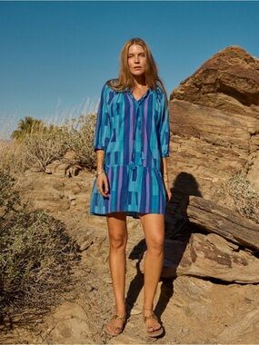 Natalie Martin Stevie dress in Blue Sea glass Size XS
